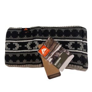 OZARK TRAIL Headband NWT Reversible Reflective Winter Black Gray Warm Outdoor